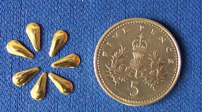 6 GOLD TEARDROP FINDING 6 GOLD TEARDROP FINDING